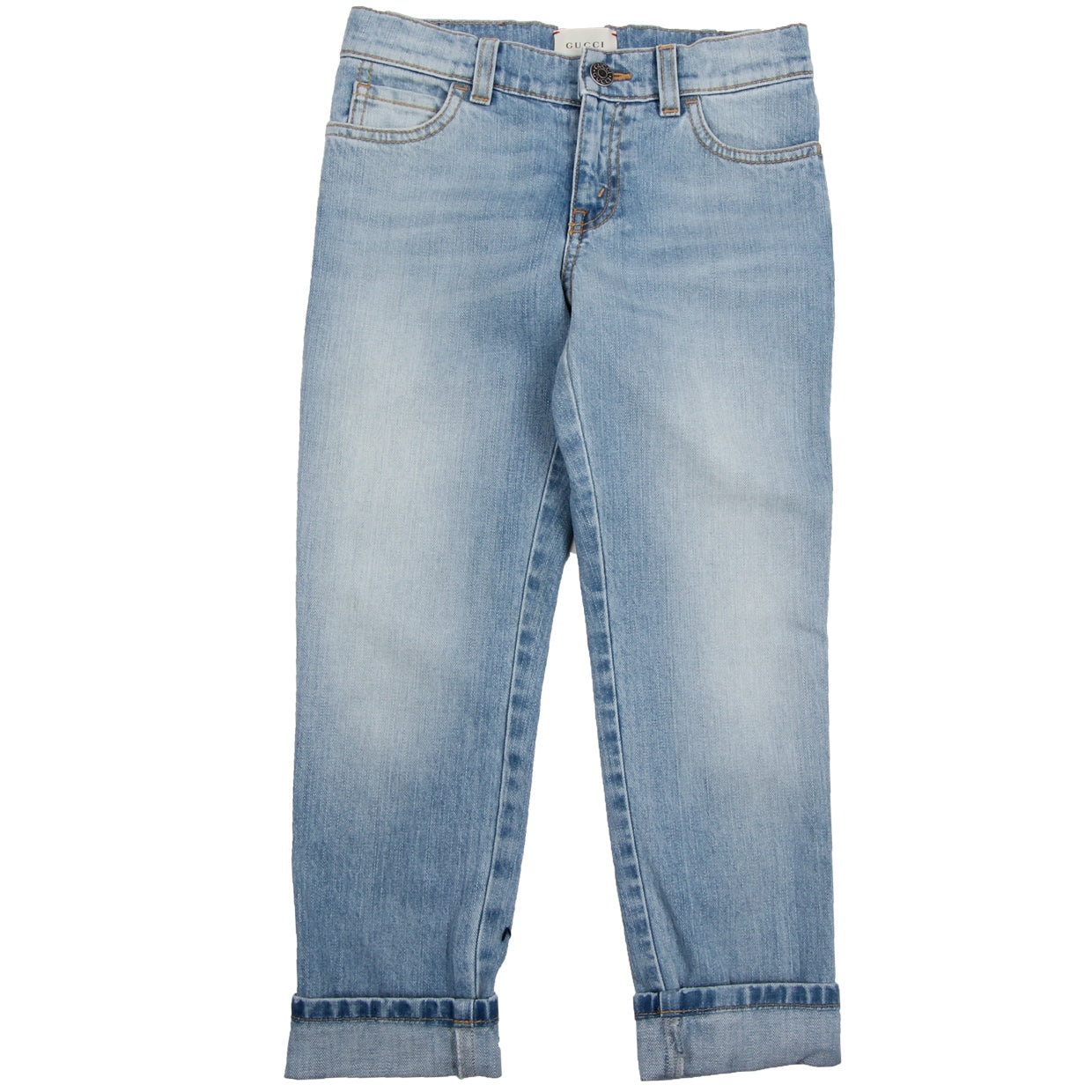 Gucci Kids I Love Monsters Light Denim Jeans - Retro Designer Wear