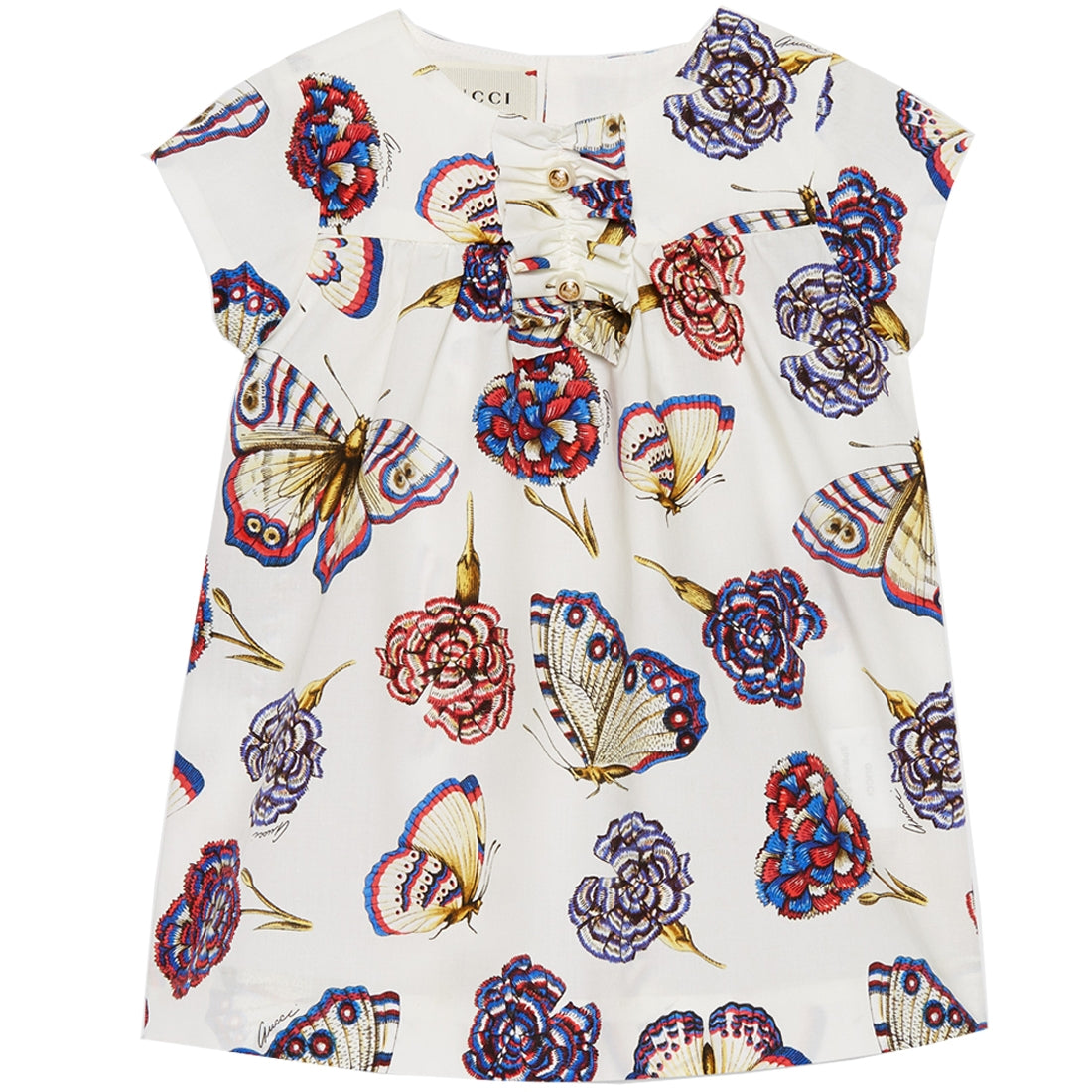 Gucci Baby White Print Dress - Retro Designer Wear