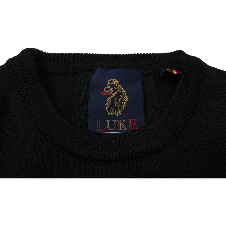 Luke 1977 Junior Gerard 3 Black Knit Jumper label