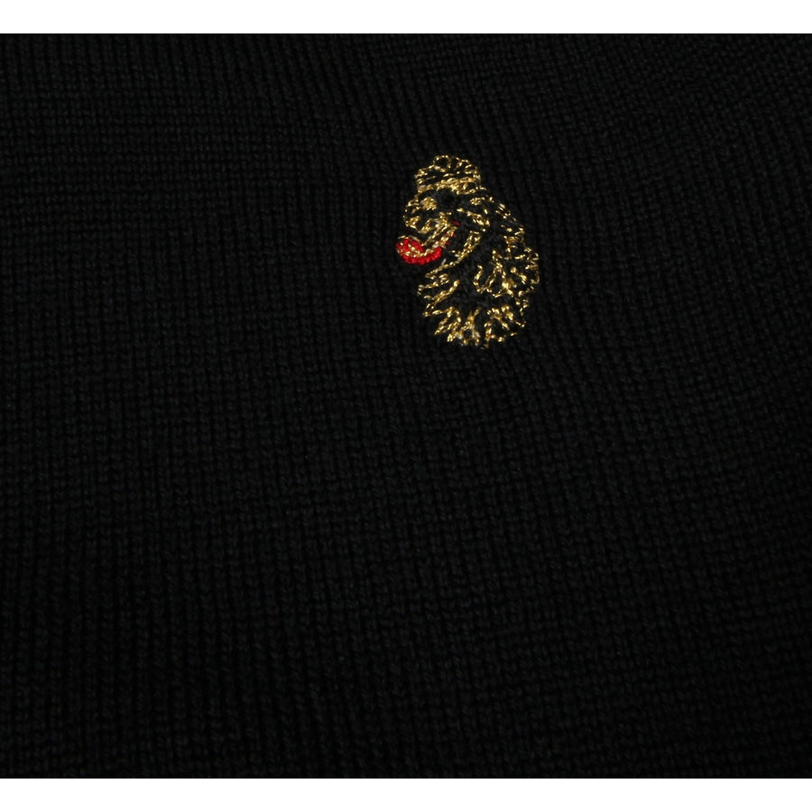 Luke 1977 Junior Gerard 3 Black Knit Jumper logo