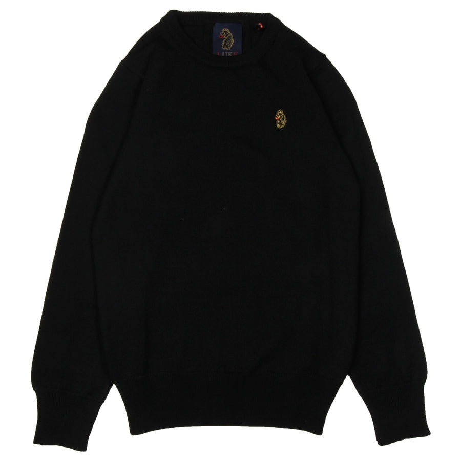 Luke 1977 Junior Gerard 3 Black Knit Jumper front