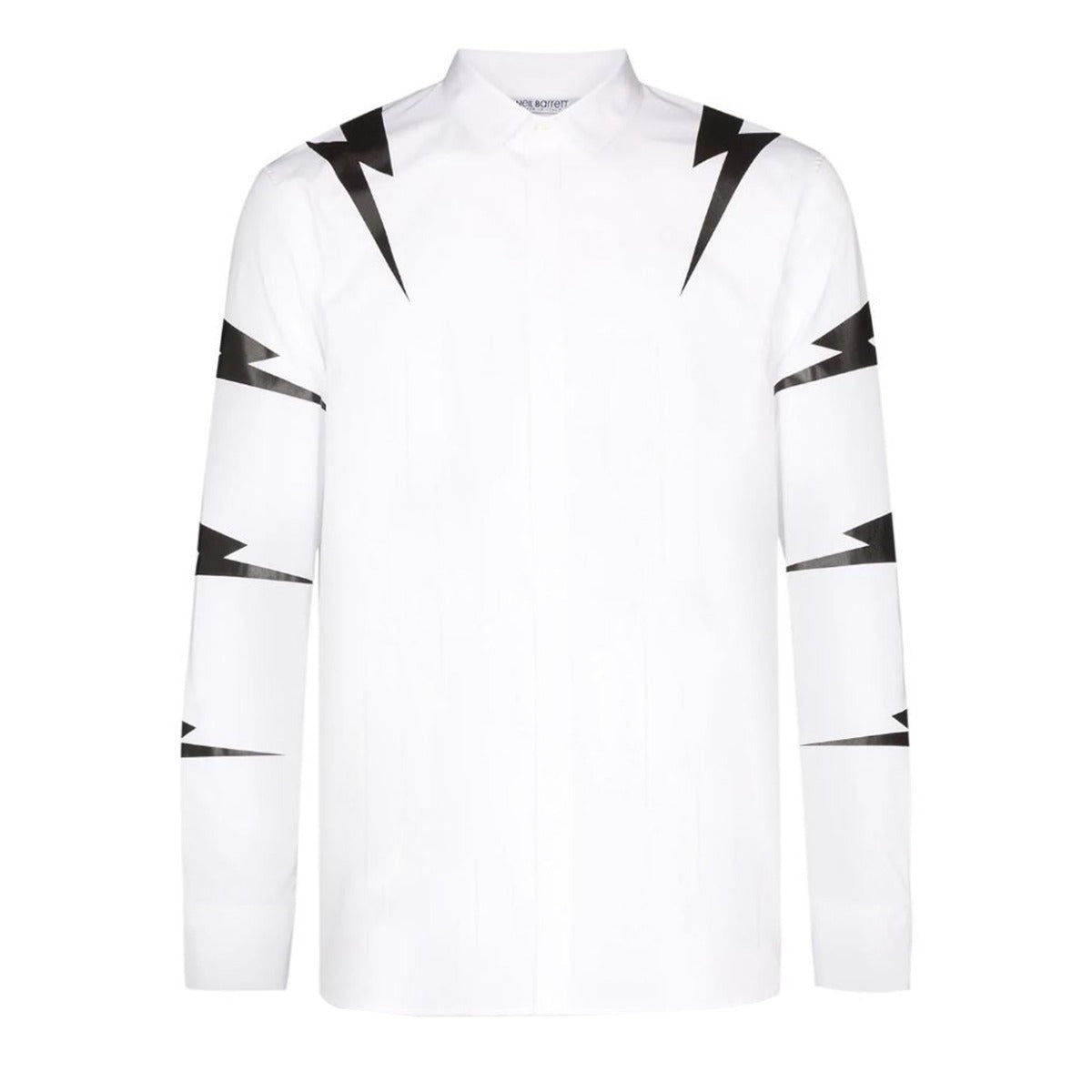 Neil Barrett White Tigerbolt Poleline Shirt Front