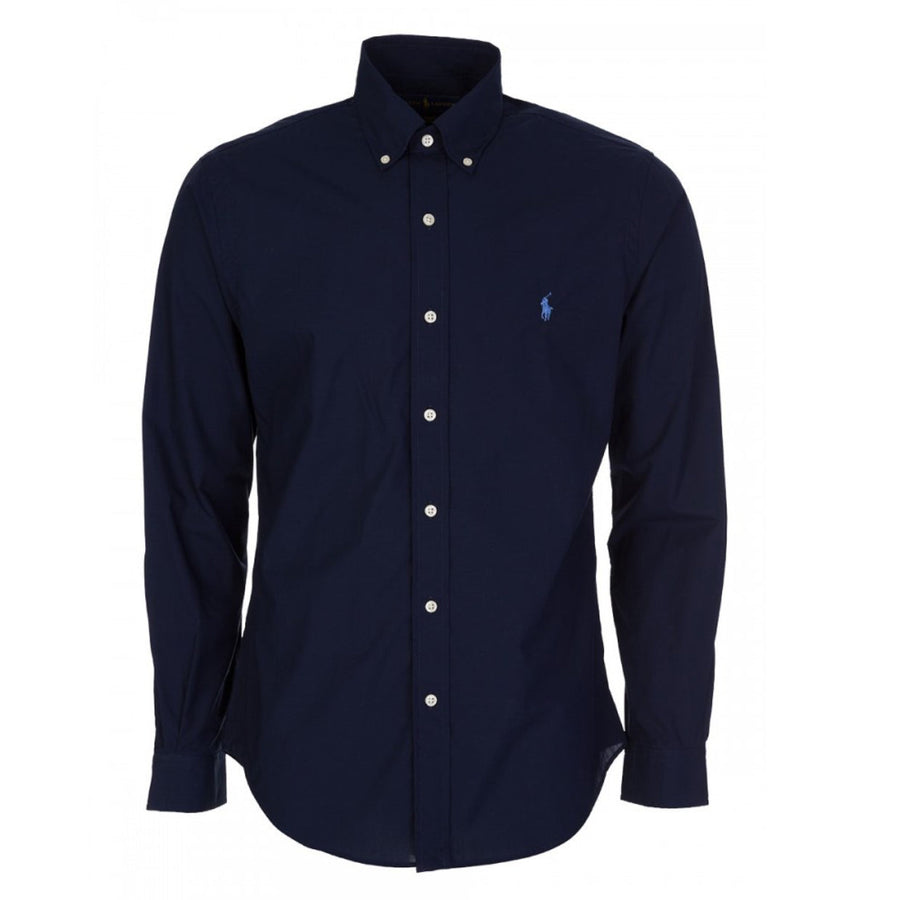 Ralph Lauren Navy Slim Fit Stretch Poplin Shirt