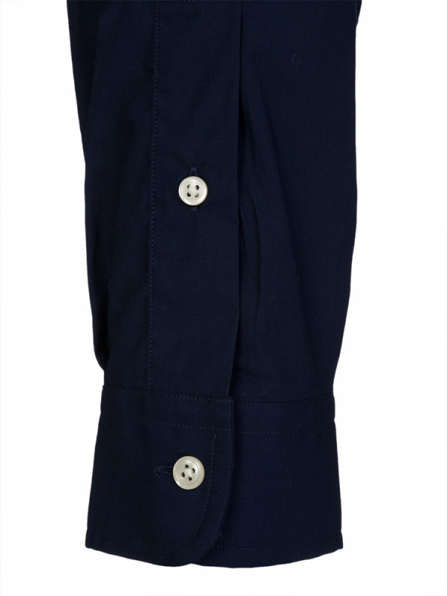Ralph Lauren Navy Slim Fit Stretch Poplin Shirt