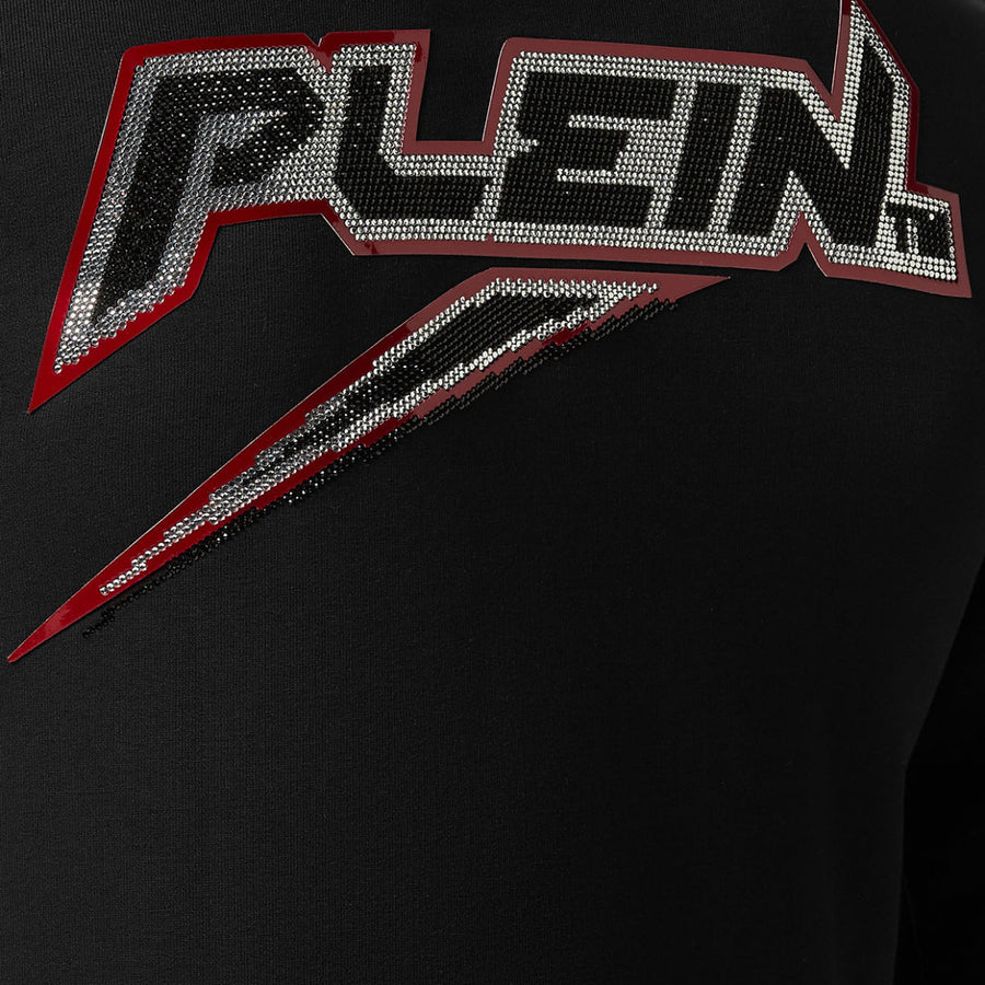 Philipp Plein Black Space Plein Hoodie Sweatjacket detail
