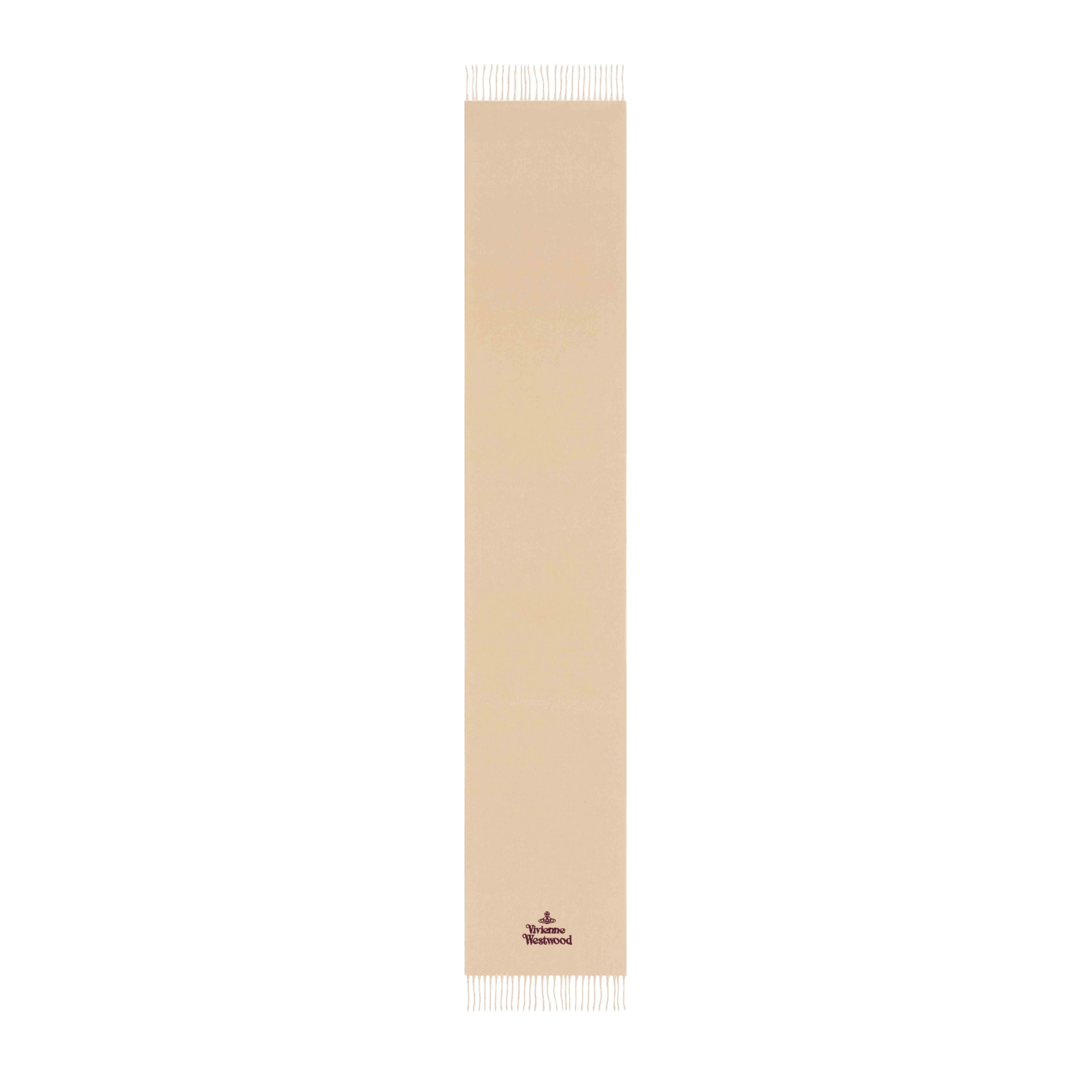 Vivienne Westwood Embroidered Logo Beige Scarf
