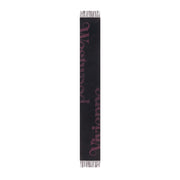 Vivienne Westwood Logo Reversible Logo Black Scarf