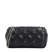 Vivienne Westwood Embossed All-Over Black Chain Crossbody Purse