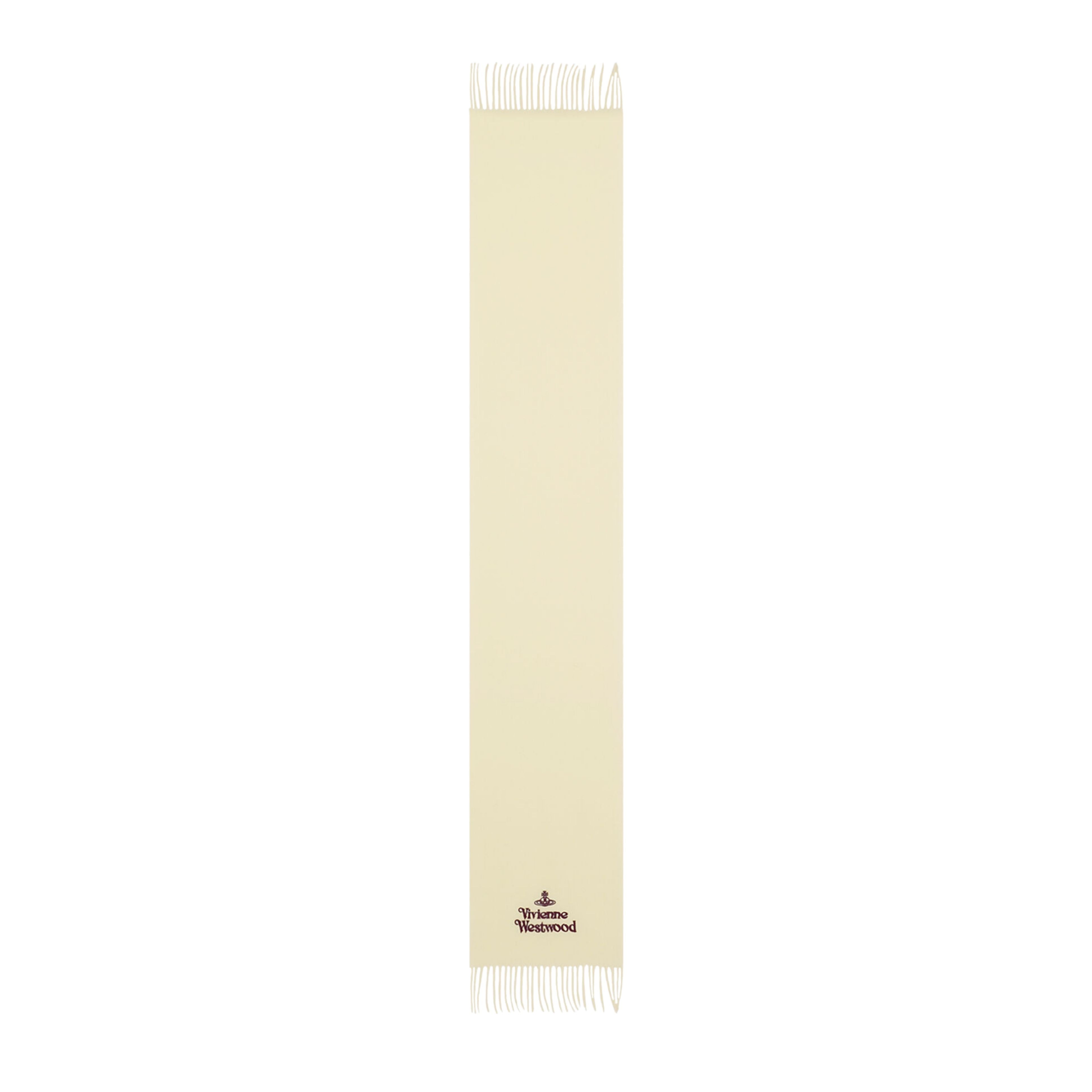 Vivienne Westwood Embroidered Logo White Scarf
