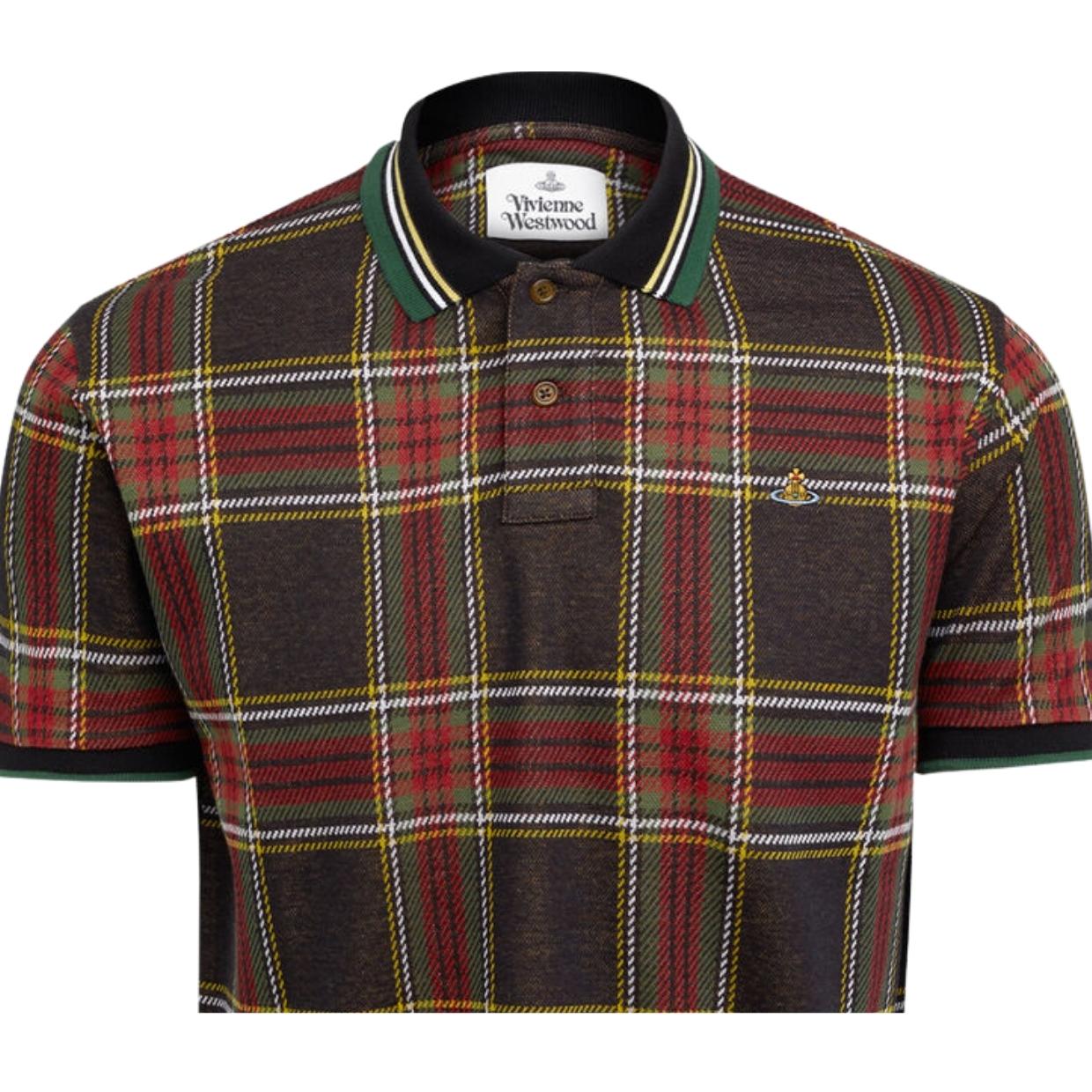 Vivienne Westwood Red/Green Tartan Polo Shirt