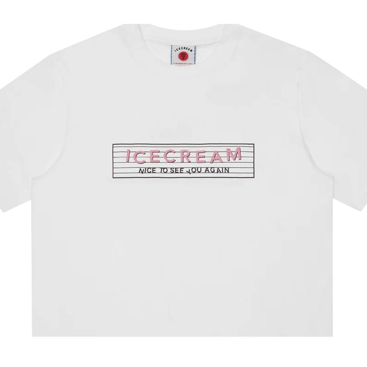 ICECREAM Printed Nice To See You White T-Shirt