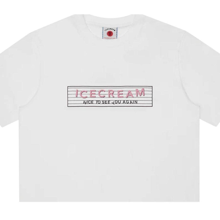 ICECREAM Printed Nice To See You White T-Shirt