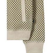 Paul Smith Regular Fit Cotton Blend Jacquard Khaki/Ecru Cardigan