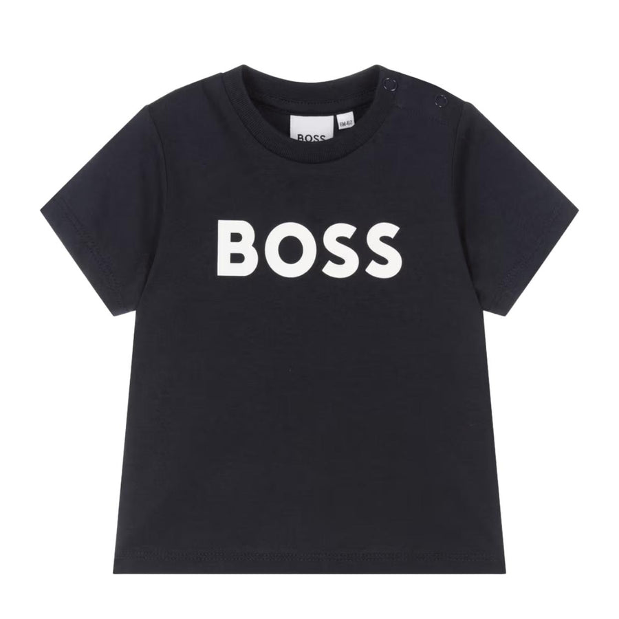 BOSS Baby Contrast Logo Navy T-Shirt