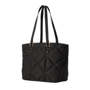 Love Moschino Embossed Quilted Soft Fabric Black Tote Bag