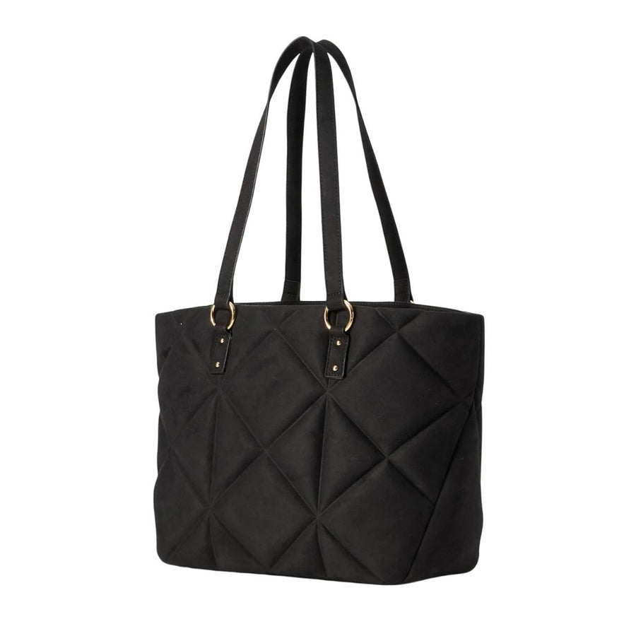 Love Moschino Embossed Quilted Soft Fabric Black Tote Bag