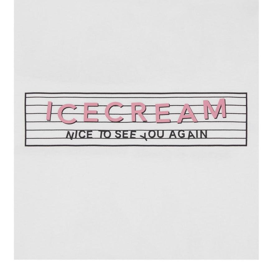 ICECREAM Printed Nice To See You White T-Shirt