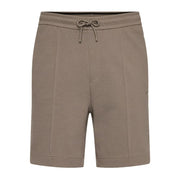 BOSS Cotton-Blend Contrast-Pipping Light Pastel Green Sweat Shorts