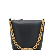 Emporio Armani Leather Small Chain Black Hobo Bag