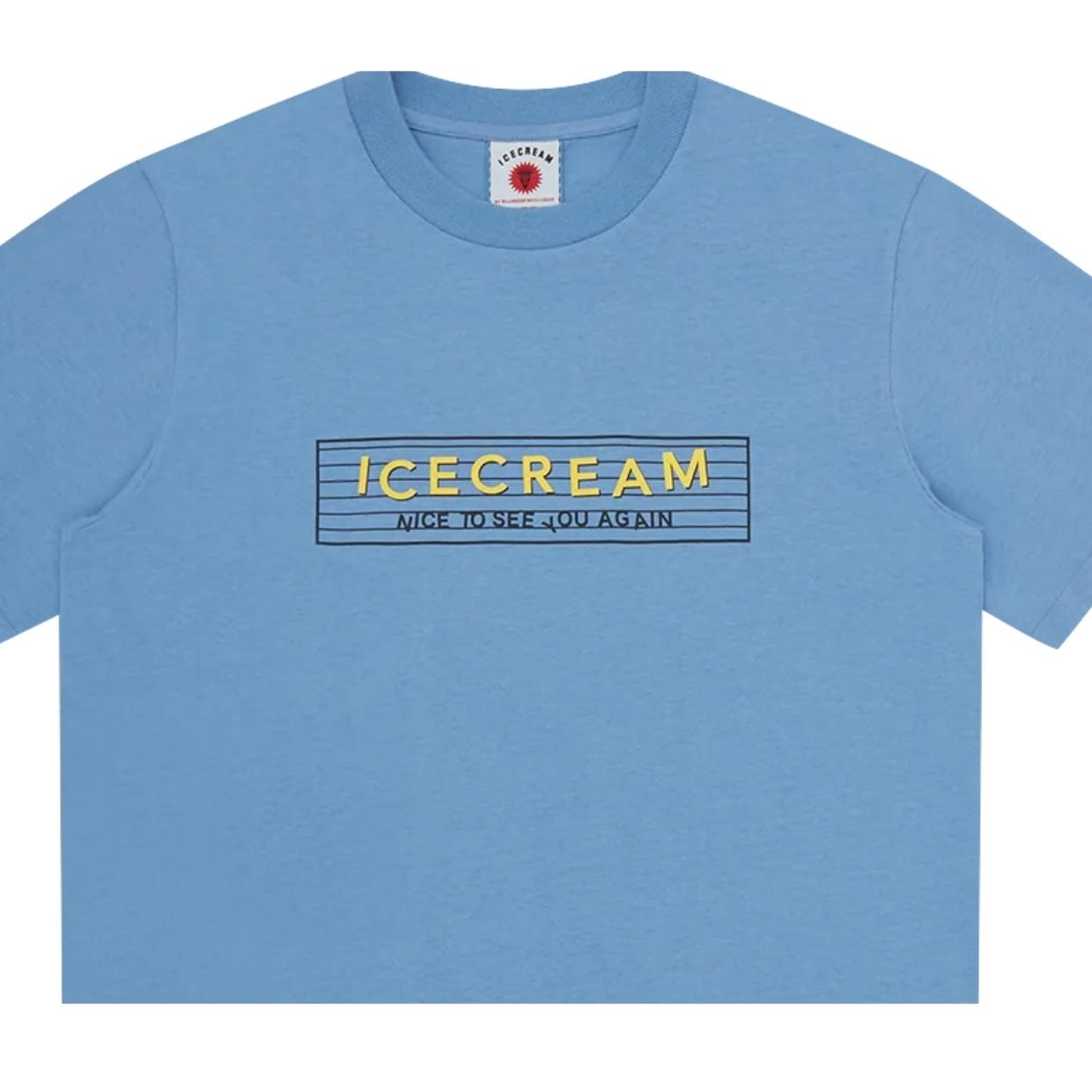 ICECREAM Printed Nice To See You Light Blue T-Shirt
