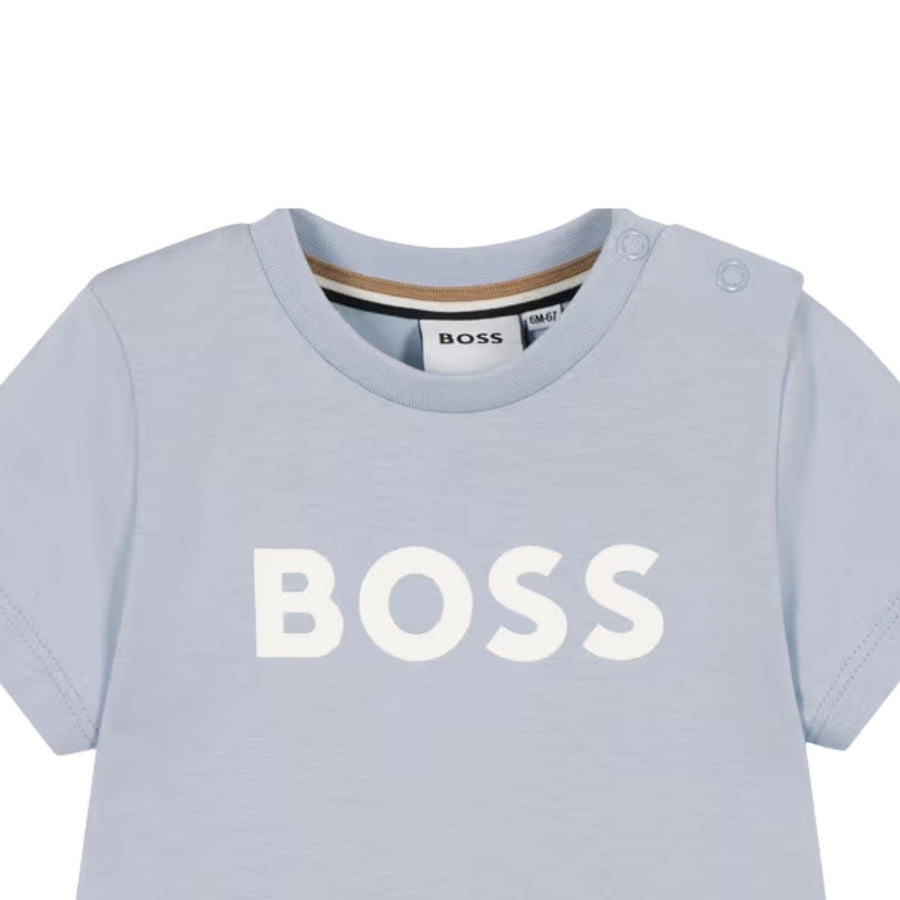 BOSS Baby Contrast Logo Pale Blue T-Shirt