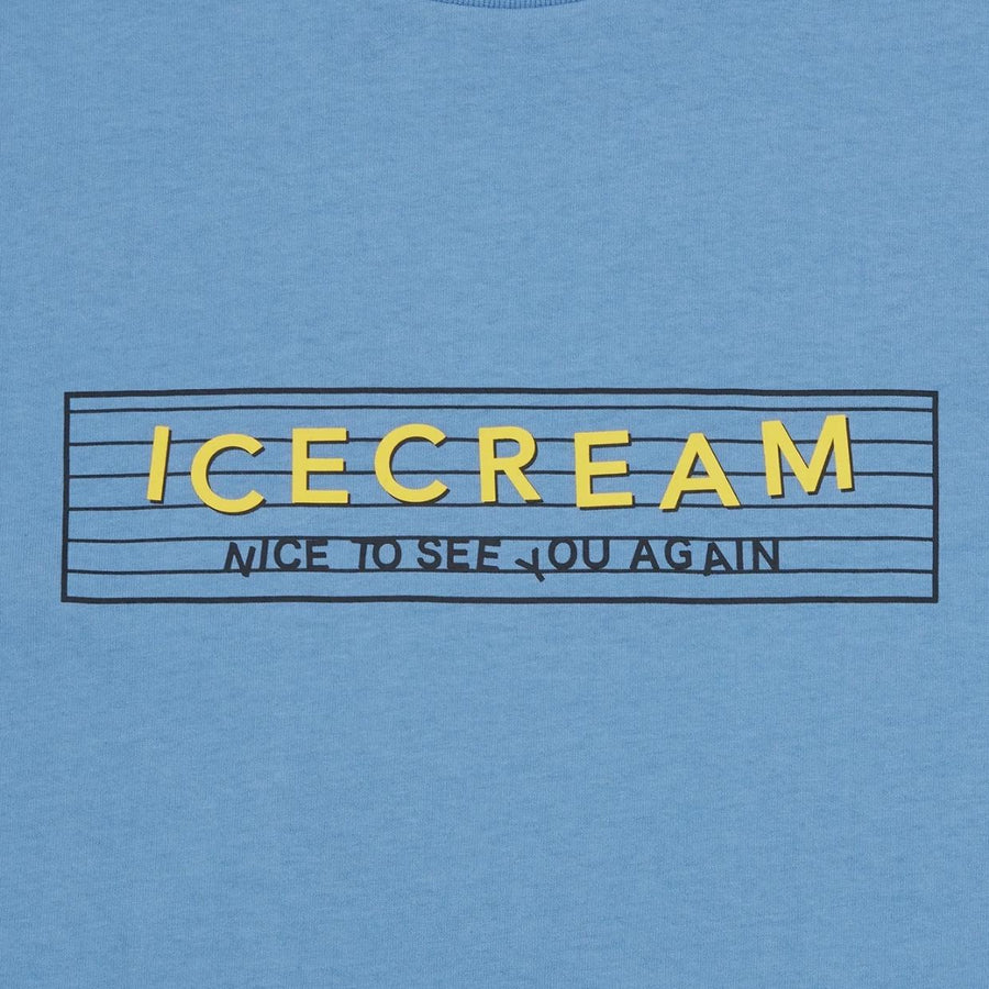 ICECREAM Printed Nice To See You Light Blue T-Shirt