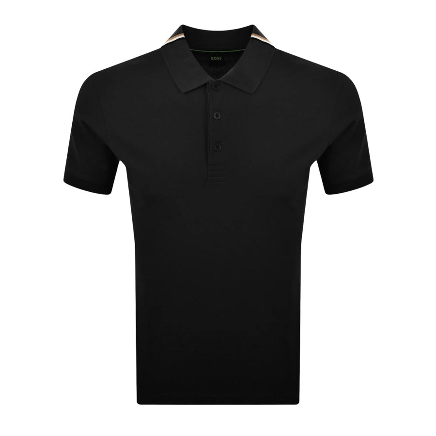 BOSS Stripe PL GOC Rank Black Polo Shirt