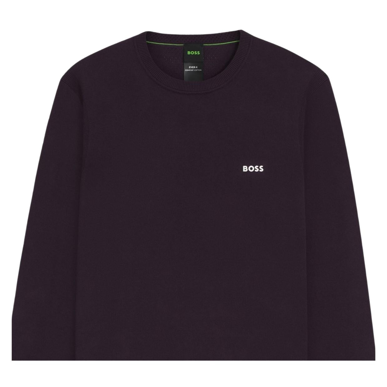 BOSS Ever X CN Contrast Detail Purple Sweatshirt