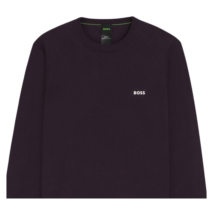 BOSS Ever X CN Contrast Detail Purple Sweatshirt