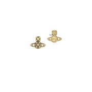 Vivienne Westwood Gold/Black Enamel Rachelle Bas Relief Earrings