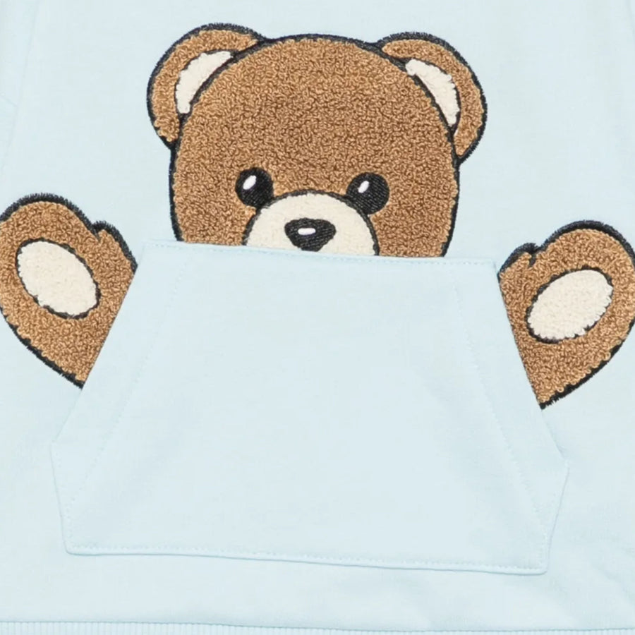 Moschino Baby Teddy Bear Patch Pocket Sky Blue Tracksuit