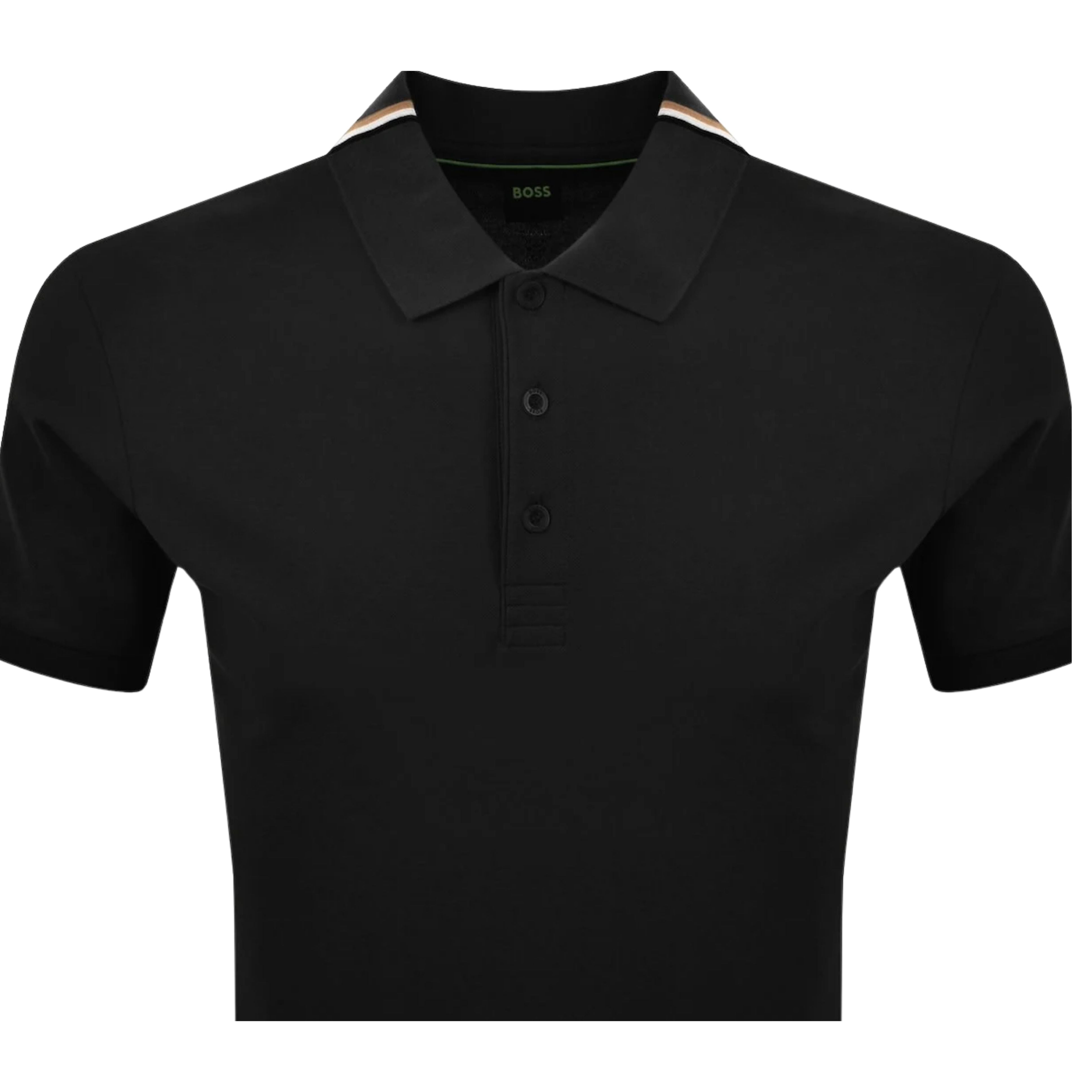 BOSS Stripe PL GOC Rank Black Polo Shirt