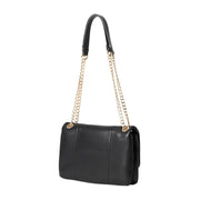 Love Moschino Gold-Tone Logo Plaque Black Shoulder Bag