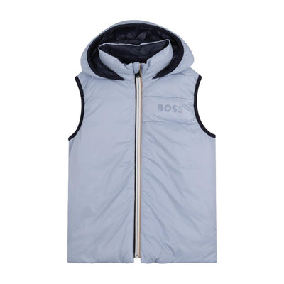 BOSS Kids Reversible Down Hooded Gilet