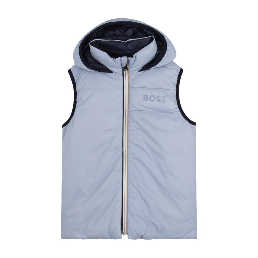 BOSS Kids Reversible Down Hooded Gilet
