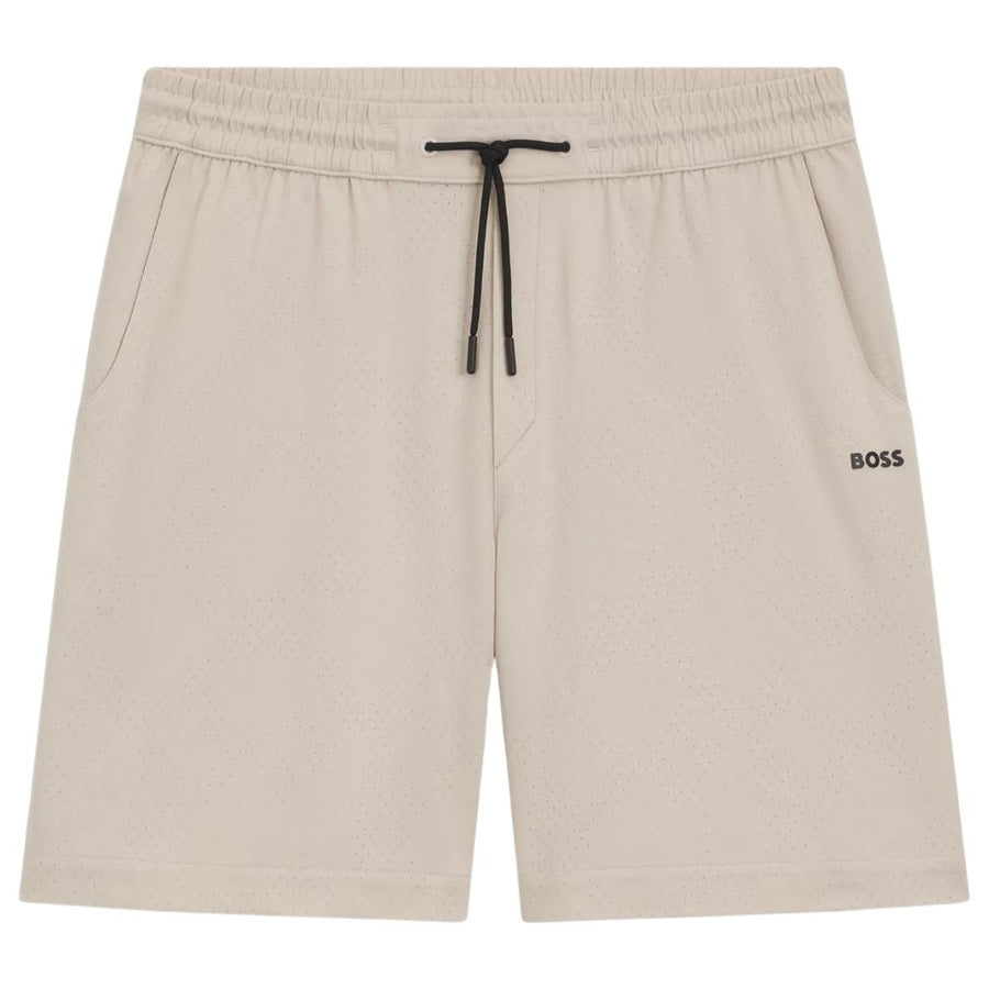 BOSS B Mesh Heritage Beige Cotton Jersey Shorts
