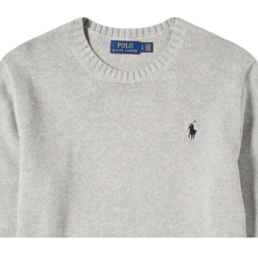 Polo Ralph Lauren Grey Cotton Crewneck Sweater – Retro
