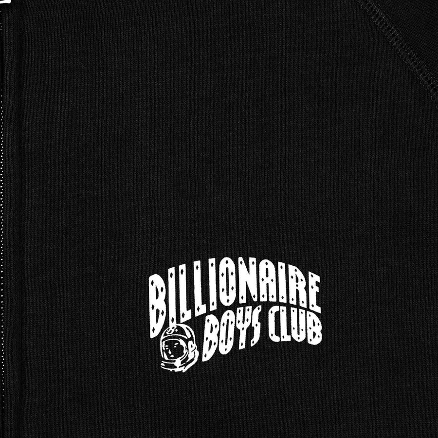 Billionaire Boys Club Small Arch Logo Zip Through Black Hoodie