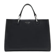 Emporio Armani Nappa Leather Medium Black Shopper Bag