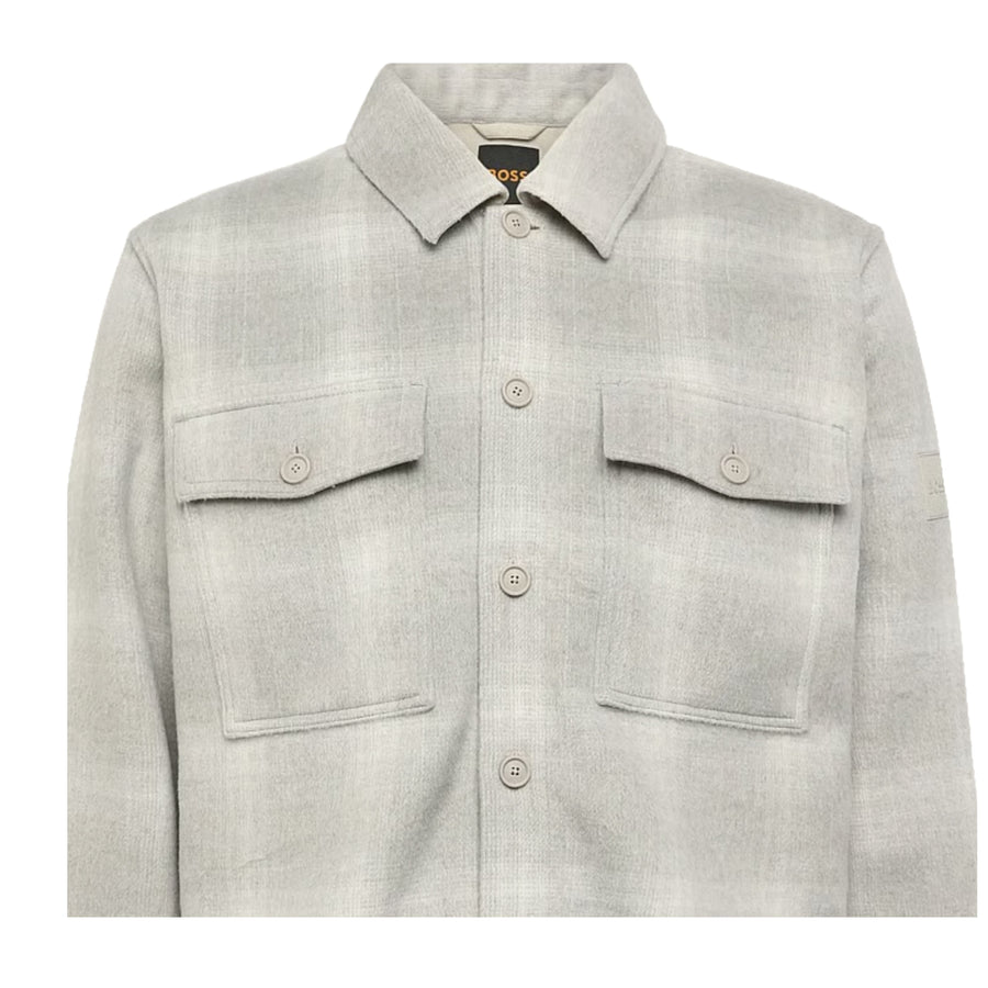 BOSS Losky M Relaxed Fit Light Beige Overshirt