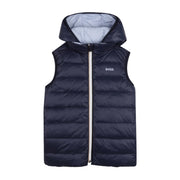 BOSS Kids Reversible Down Hooded Gilet