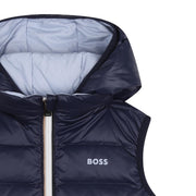 BOSS Kids Reversible Down Hooded Gilet