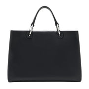 Emporio Armani Nappa Leather Medium Black Shopper Bag