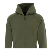 BOSS Saggy Stretch Cotton Green Olive Zip Hoodie