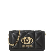 Love Moschino Embossed Quilted Chain Mini Wallet Crossbody Bag
