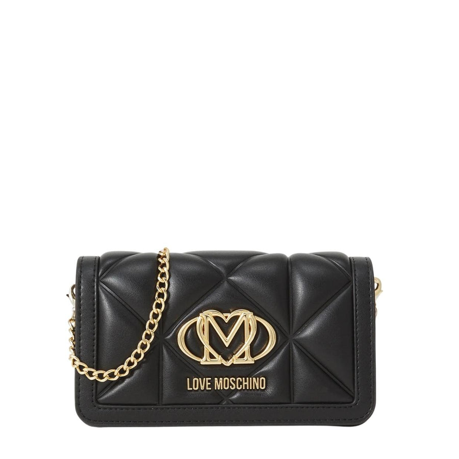 Love Moschino Embossed Quilted Chain Mini Wallet Crossbody Bag