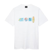 Paul Smith Regular Fit Printed Stickers White T-Shirt