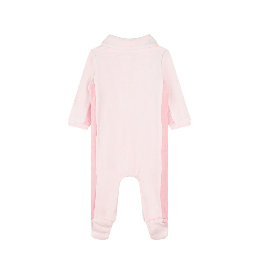 BOSS Baby Logo Pink Velvet Babygrow