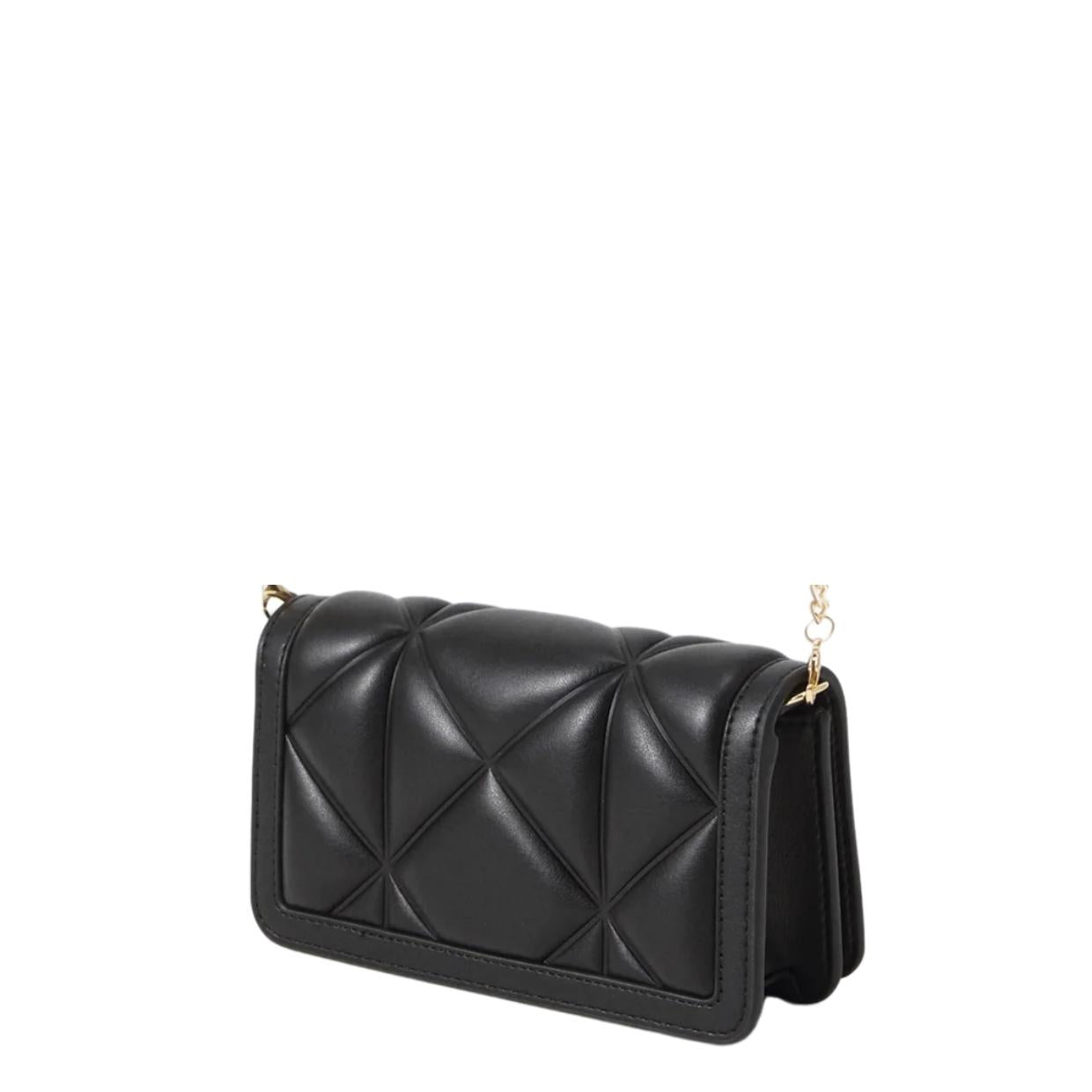 Love Moschino Embossed Quilted Chain Mini Wallet Crossbody Bag
