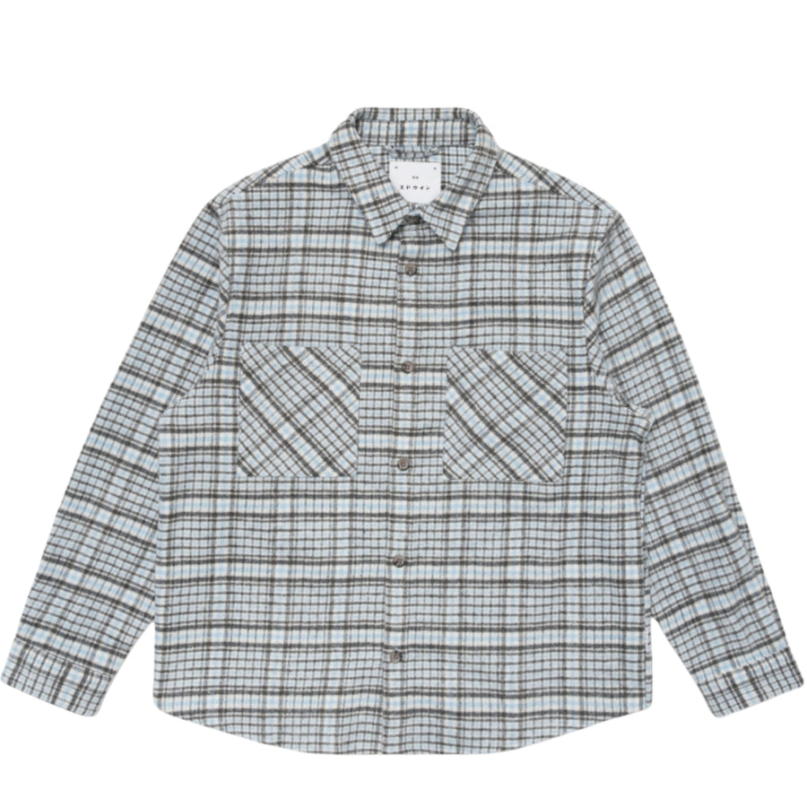 EDWIN Blue/Grey Julius Long Sleeve Check Shirt